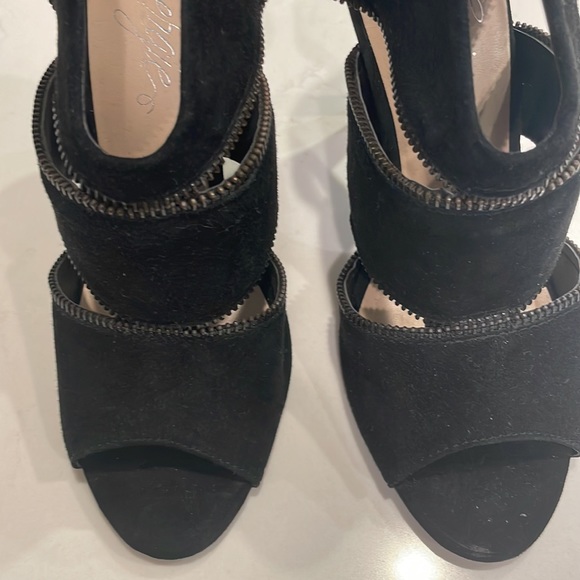 Women’s black open toe heels - Picture 4 of 6